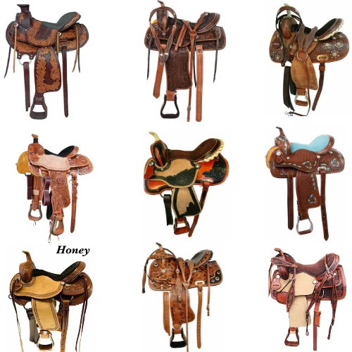 Brown Western Leather Saddle